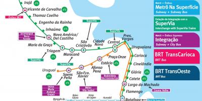 რუკა რიო-დე-ჟანეიროში მეტრო