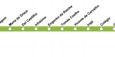 რუკა რიო-დე-ჟანეიროში მეტრო - Line 2 (მწვანე)