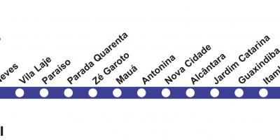 რუკა რიო-დე-ჟანეიროში მეტრო - ონლაინ 3 (ლურჯი)