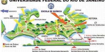 რუკა ფედერალური უნივერსიტეტის რიო-დე-ჟანეიროში